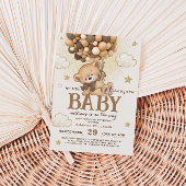 Invitation Baby shower d'attente Brown de l'ours