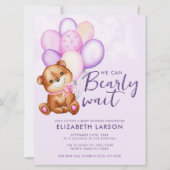 Invitation Baby shower d'attente de l'aquarelle (Devant)