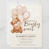 Invitation Baby shower d'attente de l'aquarelle (Devant)