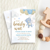 Invitation Baby shower d'attente de l'ours