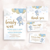 Invitation Baby shower d'attente de l'ours