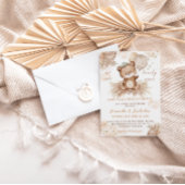 Invitation Baby shower d'attente de l'ours