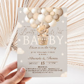 Invitation Baby shower d'attente de l'ours à air chaud