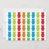 Invitation Baby shower d'attente de l'ours de gomme (Dos)