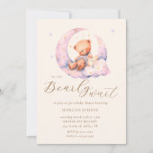 Invitation Baby shower d'attente de l'ours en peluche (Devant)