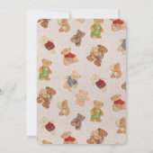 Invitation Baby shower d'attente de l'ours en peluche (Dos)