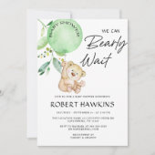 Invitation Baby shower d'attente de l'ours en peluche neutre (Devant)