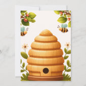 Invitation Baby shower d'attente de l'ours et de l'abeille (Dos)