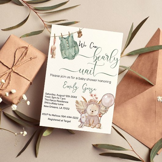 Invitation Baby shower d'attente précoce