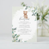 Invitation Baby shower d'attente précoce Eucalyptus Foliples (Debout devant)