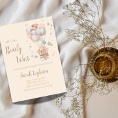 Invitation Baby shower d'attente précoce Neutral Teddy Thème