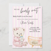Invitation Baby shower d'attente précoce - Ours Brown mignon (Devant)