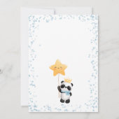 Invitation Baby shower d'attente prématurée du garçon Panda (Dos)