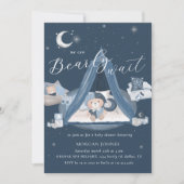 Invitation Baby shower d'attente rapide céleste (Devant)