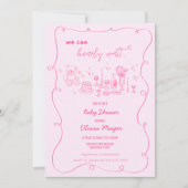 Invitation Baby shower d'attente rapide de la main de griboui (Devant)