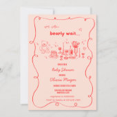 Invitation Baby shower d'attente rapide de la main de griboui (Devant)