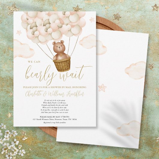 Invitation Baby shower d'attente rapide par distance de courr