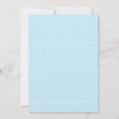Invitation baby shower. Dauphin bleu. 12,7 cm x 17 (Dos)