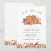 Invitation Baby Shower d'Automne (Devant / Derrière)