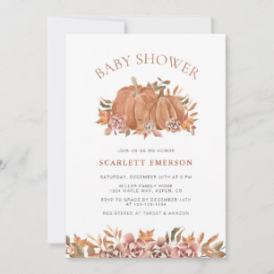 Invitation Baby Shower d'Automne