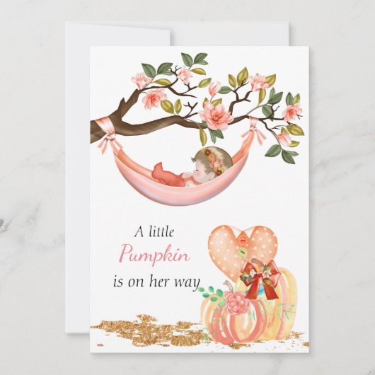 Invitation Baby shower d'automne (Devant)