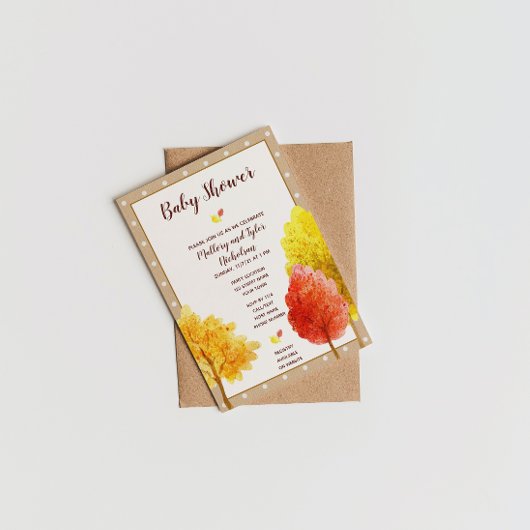 Invitation Baby shower d'automne