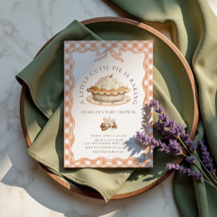 Invitation Baby shower d'automne à la tarte à la croûte Coque