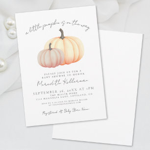 Invitation Baby Shower d'automne à thème citrouille