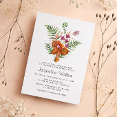Invitation Baby shower d'automne aux champignons mignons