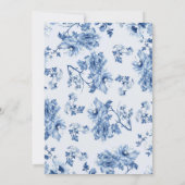 Invitation Baby shower d'automne bleu chinois et rose Citroui (Dos)