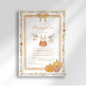 Invitation Baby shower d'automne Boho pour petite fille Citro