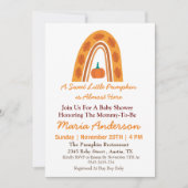 Invitation Baby shower d'automne Boho Rainbow Little Citrouil (Devant)