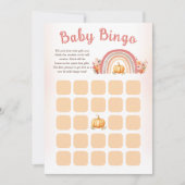 Invitation Baby shower d'automne Boho Rainbow Little Citrouil (Devant)