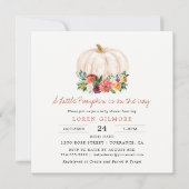 Invitation Baby shower d'automne Burange Little Citrouille (Devant)