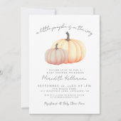 Invitation Baby shower d'automne citrouille (Devant)