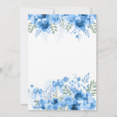 Invitation Baby shower d'automne Citrouille bleu (Dos)