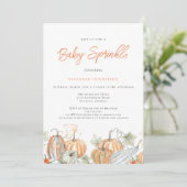 Invitation Baby shower d'automne Citrouille d'arrosage (Debout devant)