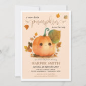 Invitation Baby shower d'automne Citrouille doux (Devant)