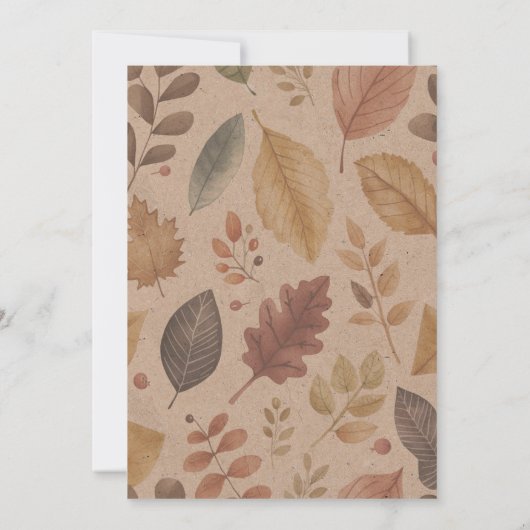 Invitation Baby shower d'automne Citrouille doux (Dos)