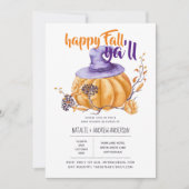 Invitation Baby shower d'automne citrouille Halloween Org/Pur (Devant)