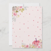 Invitation Baby shower d'automne Citrouille rose (Dos)