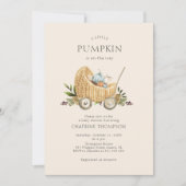 Invitation Baby shower D'Automne Citrouille Sur Le Chemin Inv (Devant)