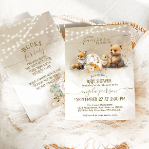 Invitation Baby shower d'automne Citrouille Woodland Demande