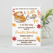 Invitation Baby shower d'automne Cutie Pie (Debout devant)