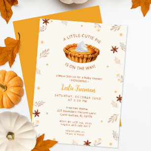 Invitation Baby shower d'automne Cutie Pie