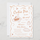 Invitation Baby shower d'automne Cutie Pie (Devant)