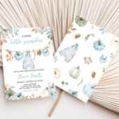 Invitation Baby shower d'automne de Blue Little Citrouille