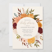 Invitation Baby shower d'automne de Bourgogne (Devant)