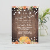 Invitation Baby shower d'automne de Citrouille d'aquarelle ru (Debout devant)