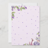 Invitation Baby shower d'automne de Citrouille de fleurs viol (Dos)